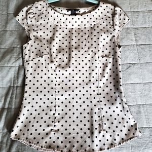 H&M CUTE round collar polka dot blouse size 4